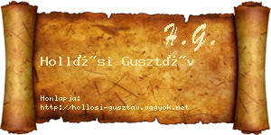 Hollósi Gusztáv névjegykártya
