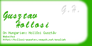 gusztav hollosi business card