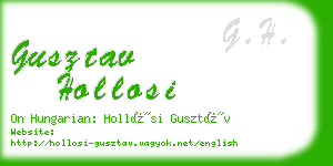 gusztav hollosi business card